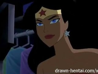 Justice league hentai - două pui pentru batman înțepătură